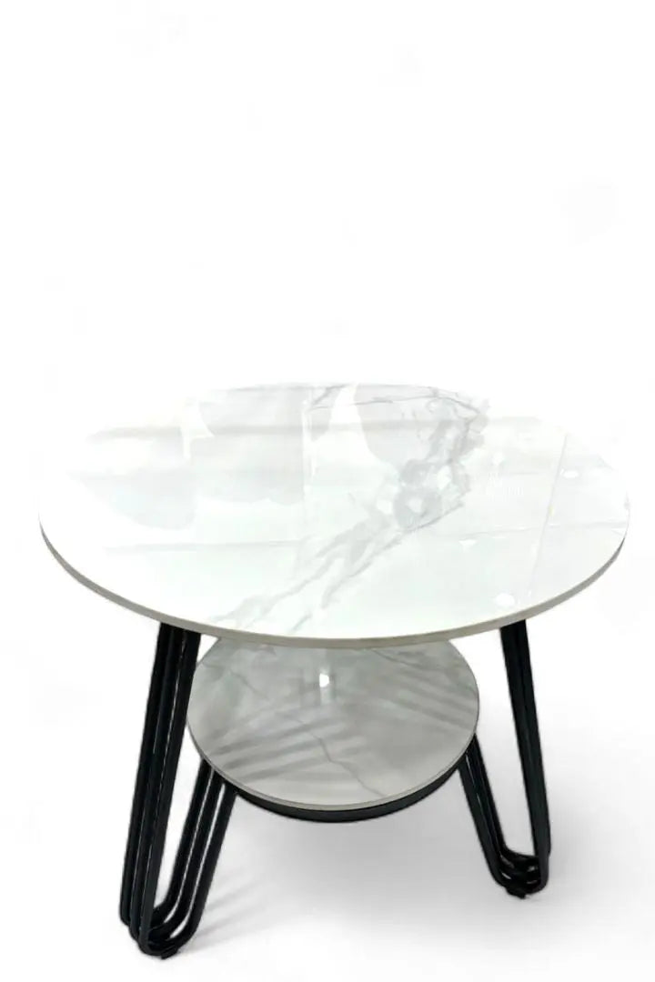 MGR Ceramic Top Mattel Base Double Decar Corner Table / Tea Table MGR CASA