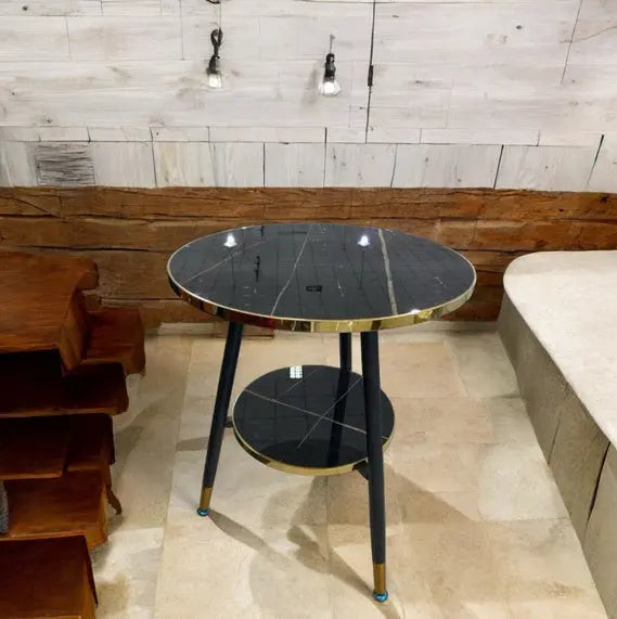 MGR New MDF Corner Table In Black Colour MGR CASA