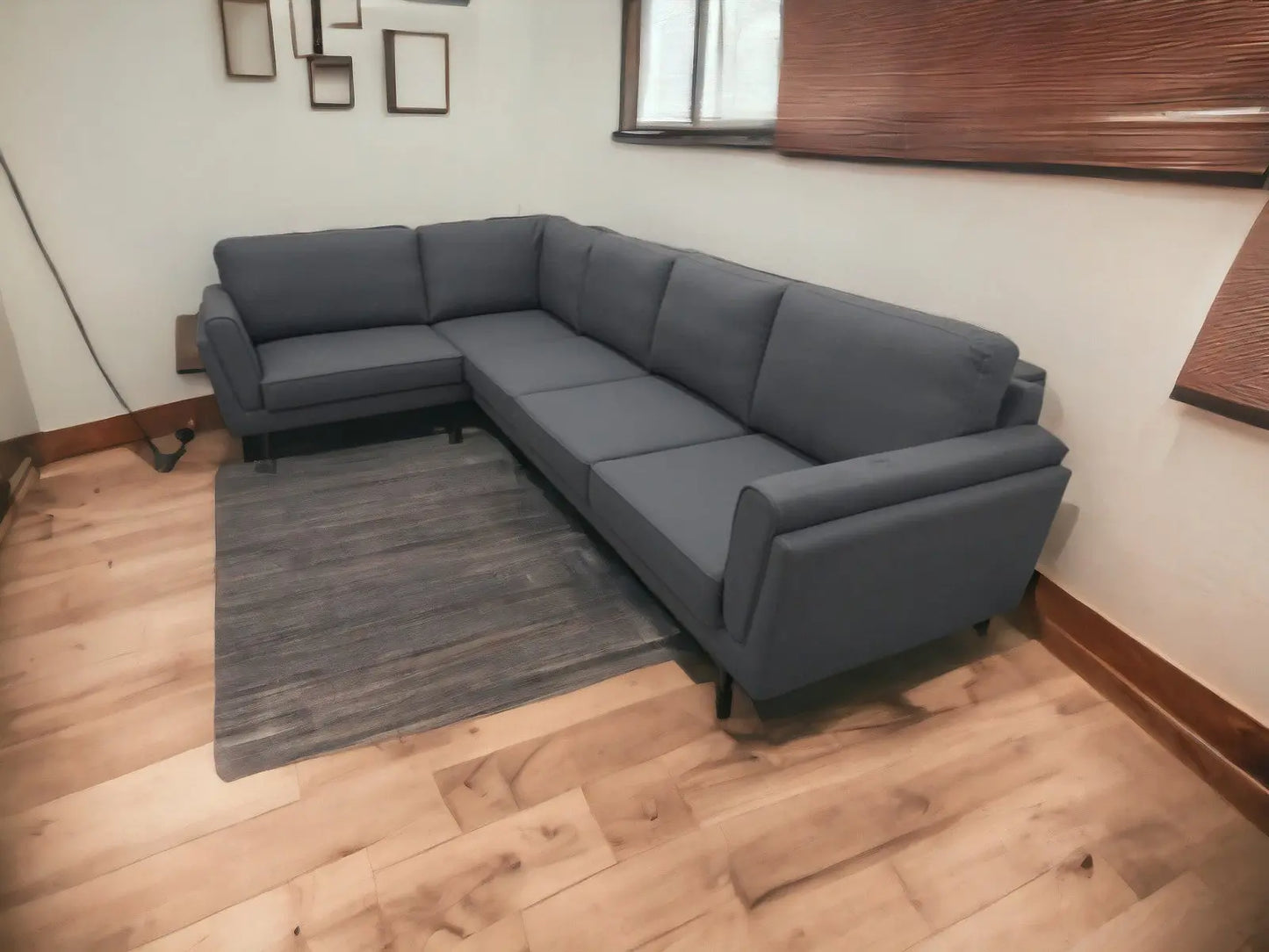 MGR Elevate Velvet 5 Seater Sofa In Grey Colour MGR CASA