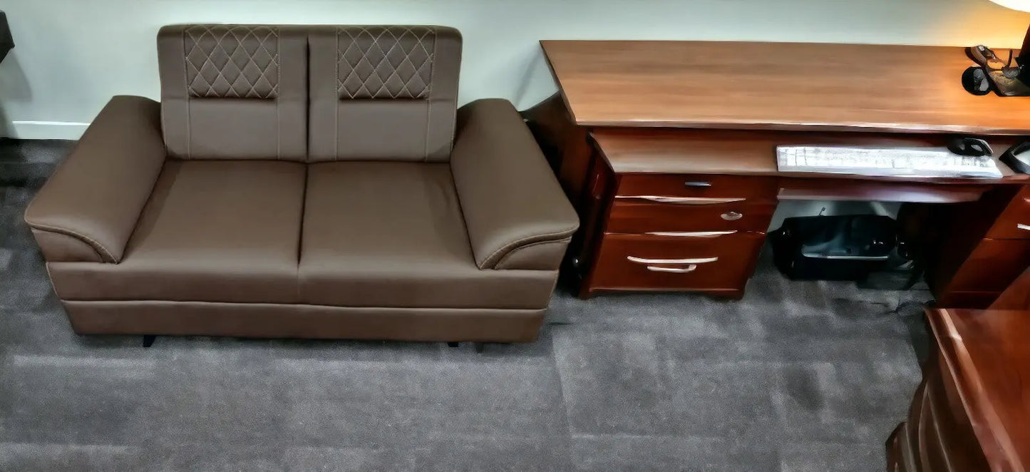 MGR Leatherier 2 Seatre Chapla Handel Sofa In Multi Colour MGR CASA