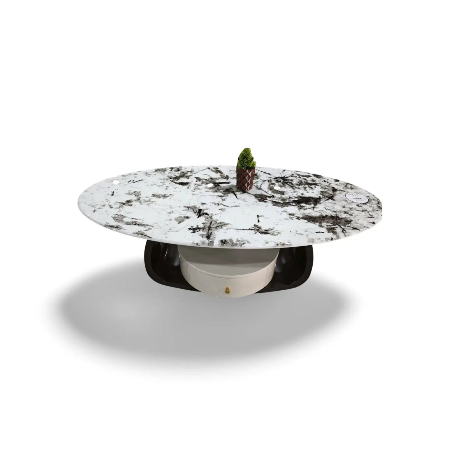 MGR MARBLE TOP, METAL BASE WITH DRAWER, CENTER TABLE MGR CASA