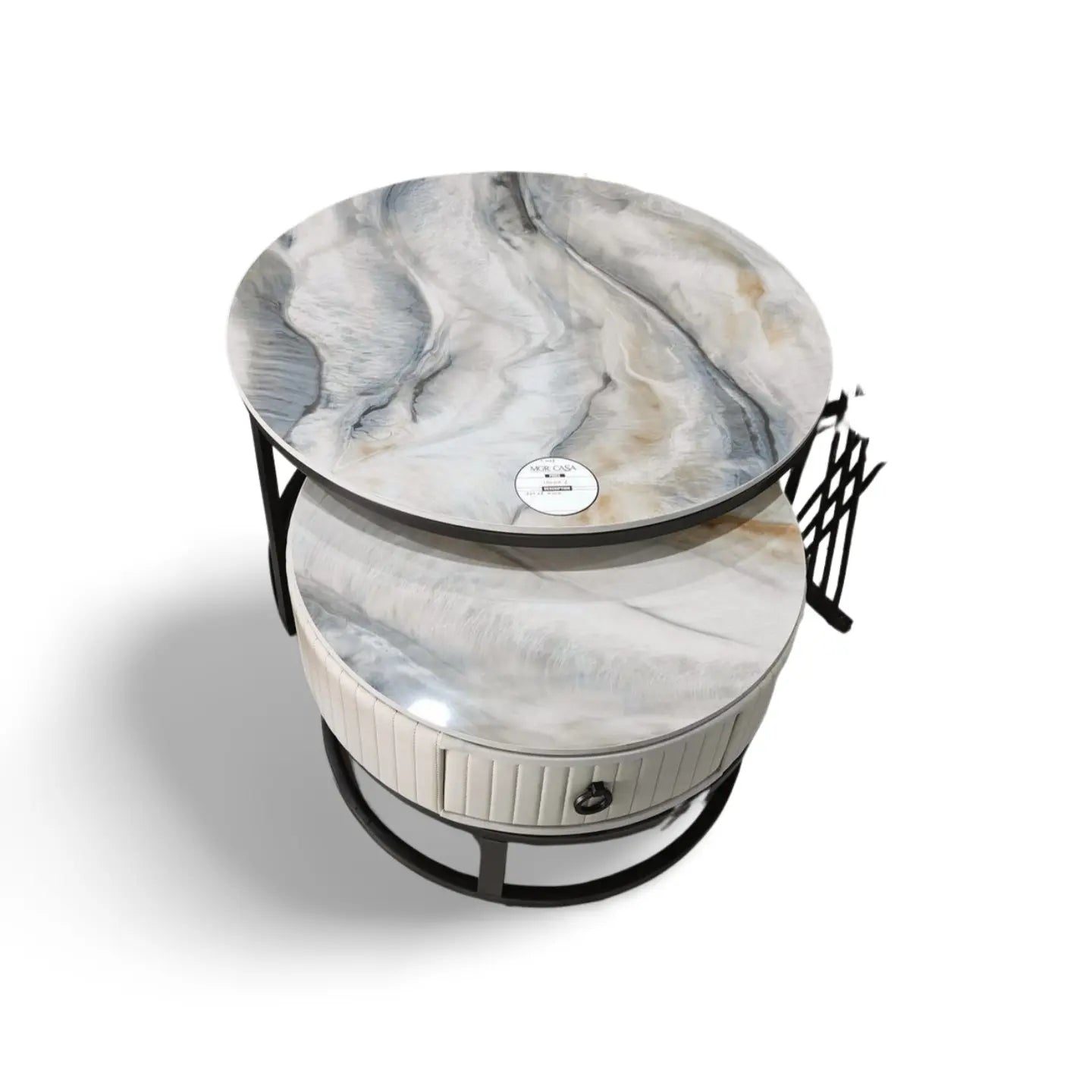 MGR CERAMIC TOP, METAL BASE WITH DRAWER, TWO PIECE CENTER TABLE MGR CASA