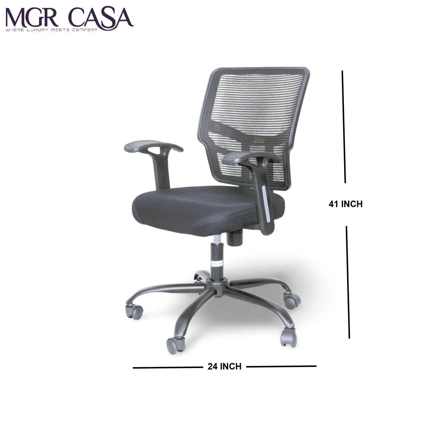 MGR ARREY BLACK MID BACK MESH OFFICE CHAIR MGR CASA