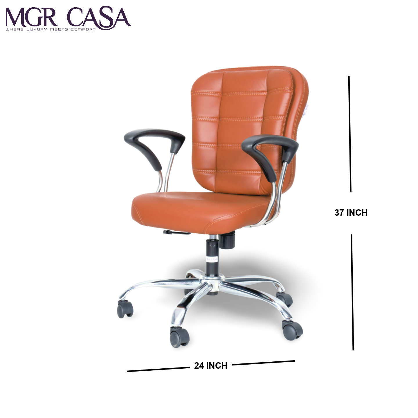 MGR ANACONDA MEDIUM BACK PU CUSHION OFFICE CHAIR