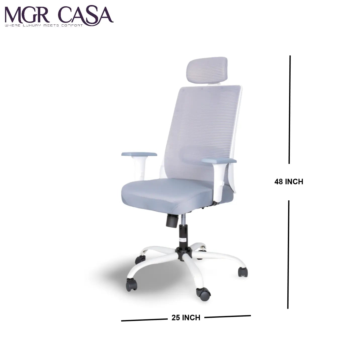 MGR HILITE WHITE HIGH BACK MESH OFFICE CHAIR MGR CASA