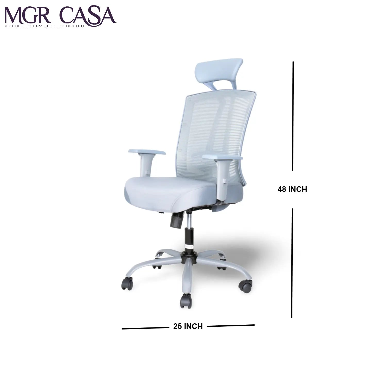 MGR VIBE GREY HIGH BACK MESH OFFICE CHAIR MGR CASA