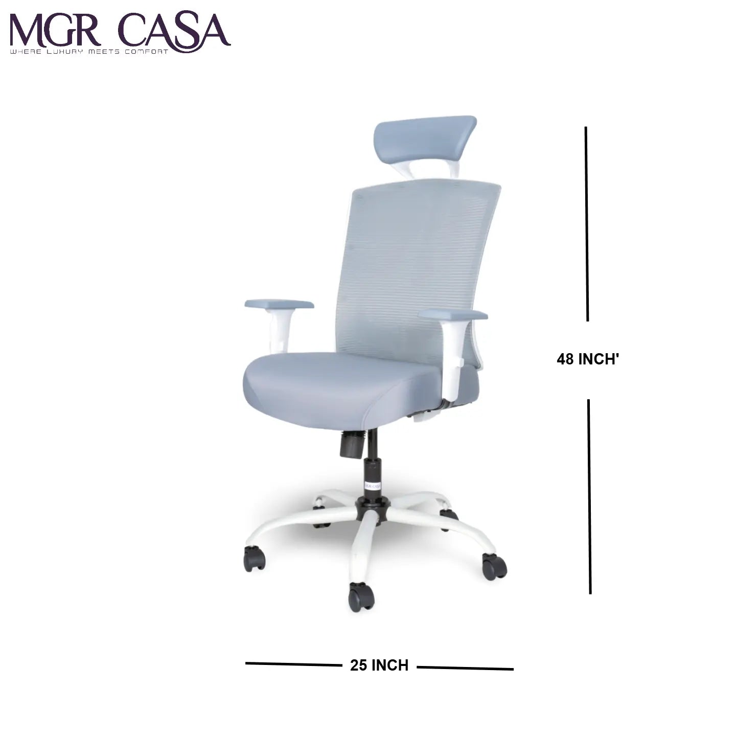 MGR VIBE WHITE HIGH BACK MESH OFFICE CHAIR MGR CASA