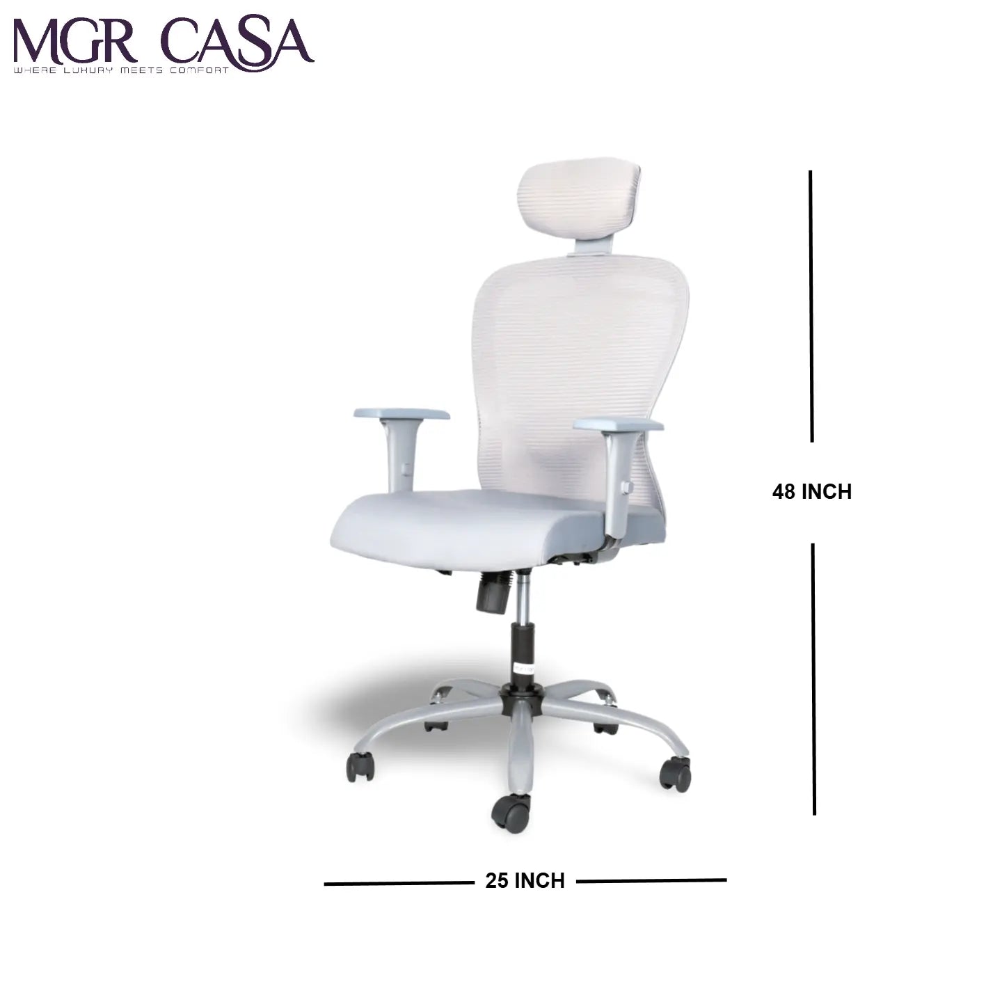MGR BUTTERFLY GREY HIGH BACK MESH OFFICE CHAIR MGR CASA