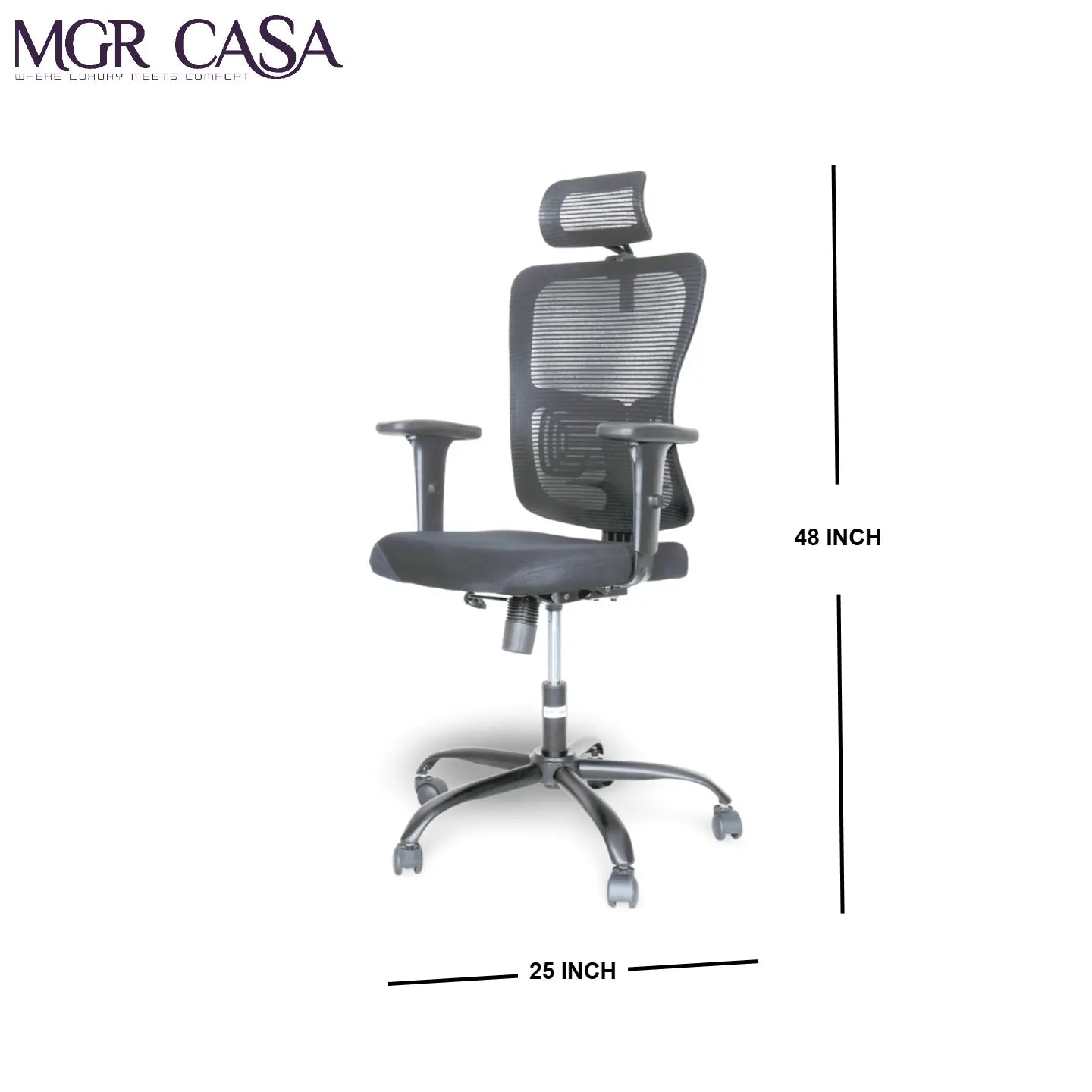 MGR VENTO BLACK HIGH BACK MESH OFFICE CHAIR MGR CASA