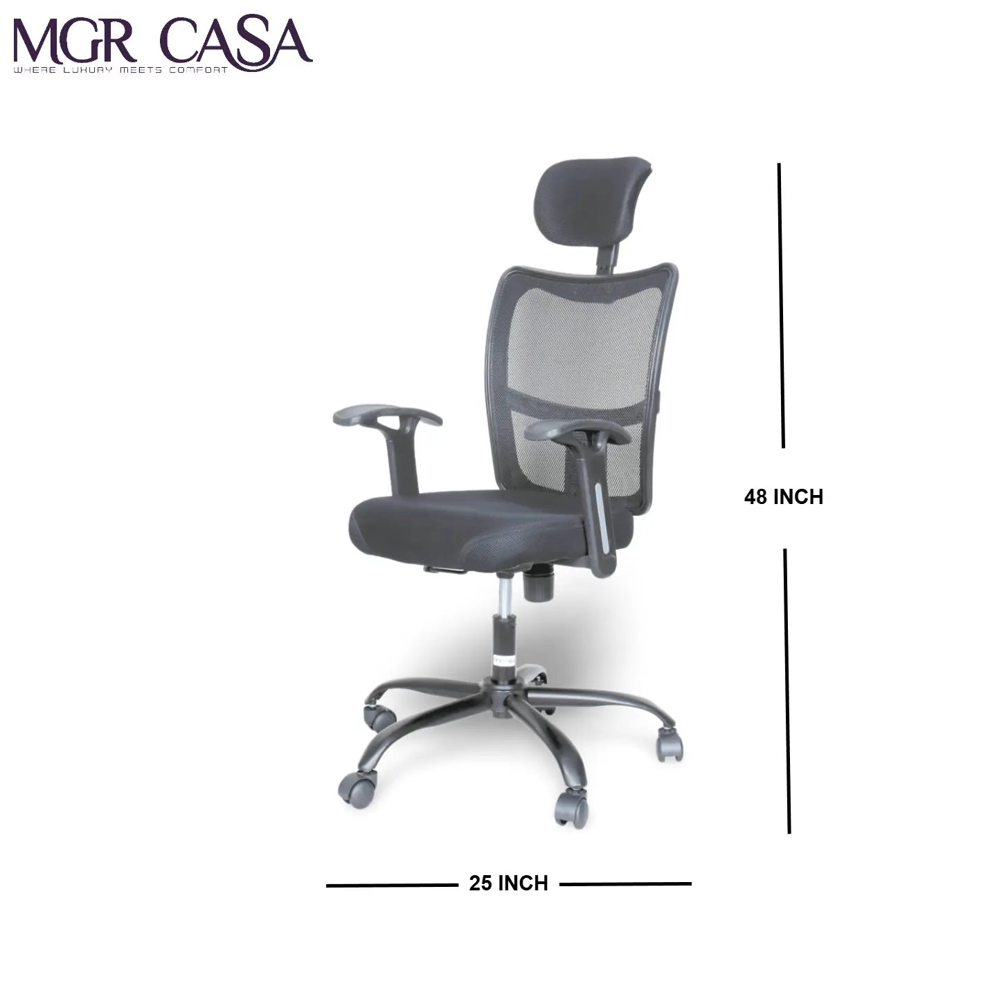 MGR BRIO BLACK HIGH BACK MESH OFFICE CHAIR MGR CASA