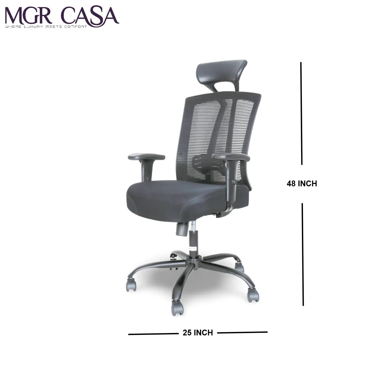 MGR VIBE BLACK HIGH BACK MESH OFFICE CHAIR MGR CASA