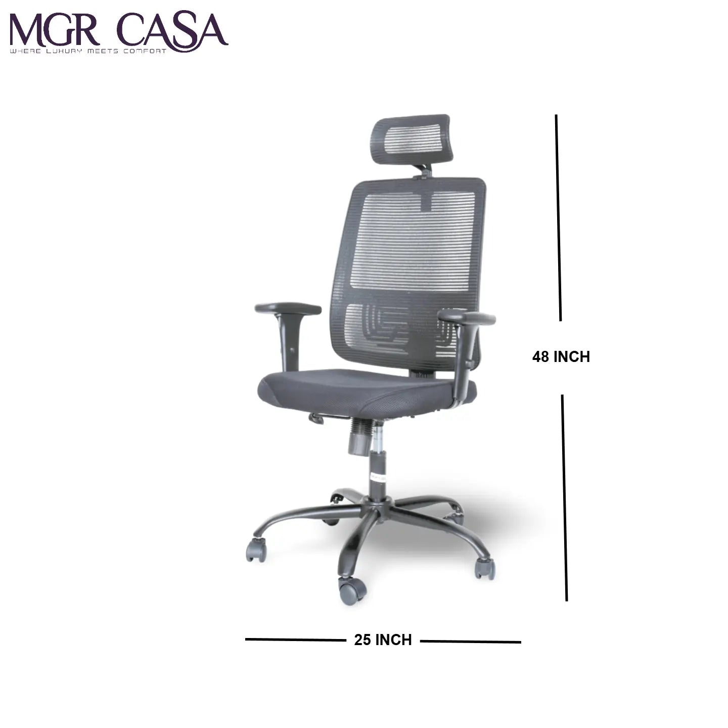 MGR RIO BLACK HIGH BACK MESH OFFICE CHAIR MGR CASA