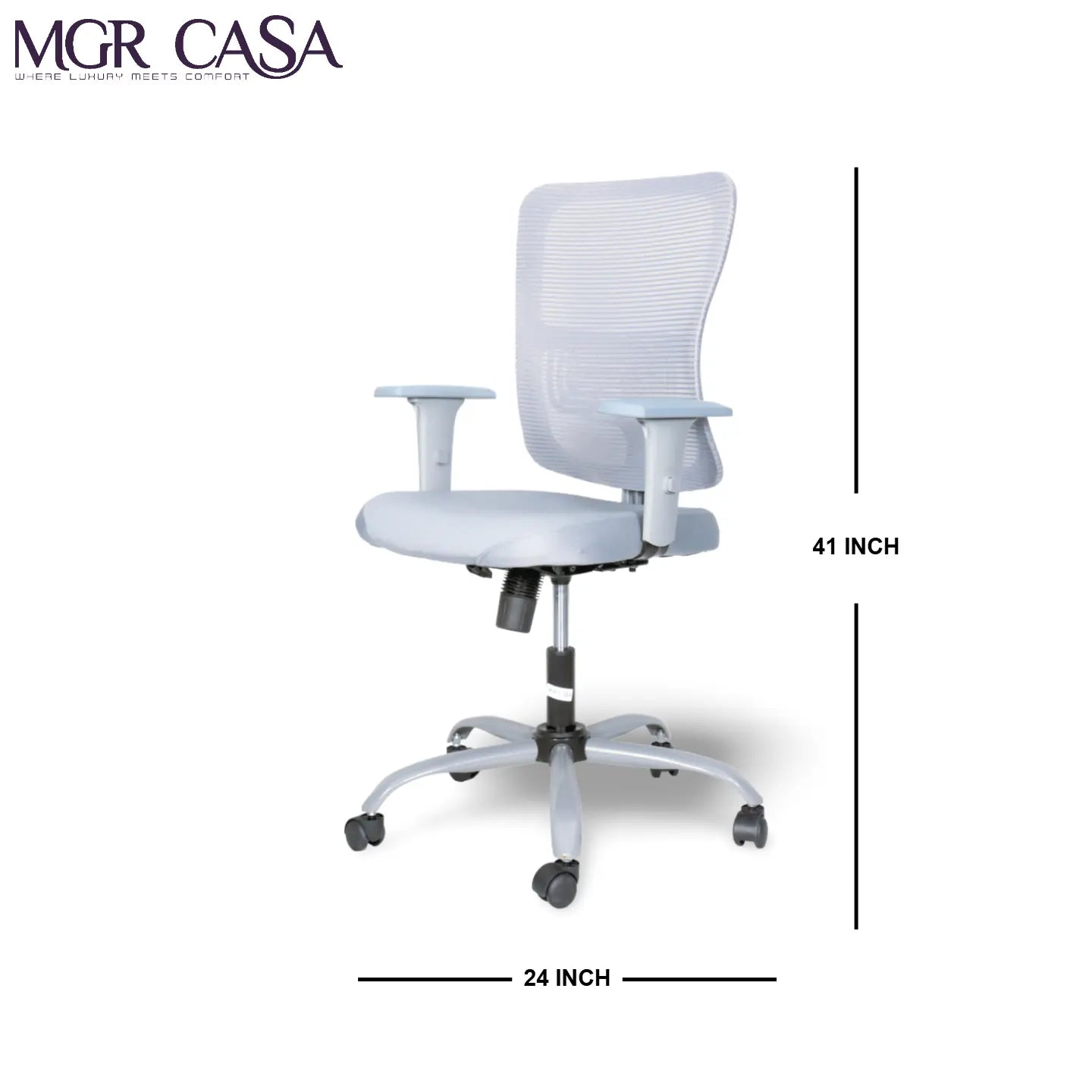 MGR VENTO GREY MID-BACK MESH OFFICE CHAIR MGR CASA