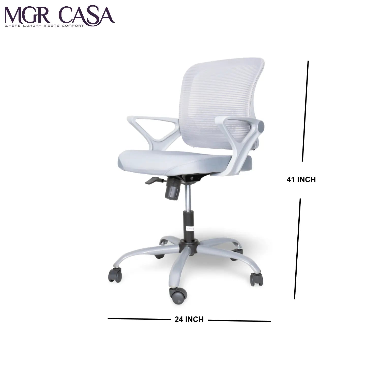 MGR CHERRY GREY MID-BACK MESH OFFICE CHAIR MGR CASA