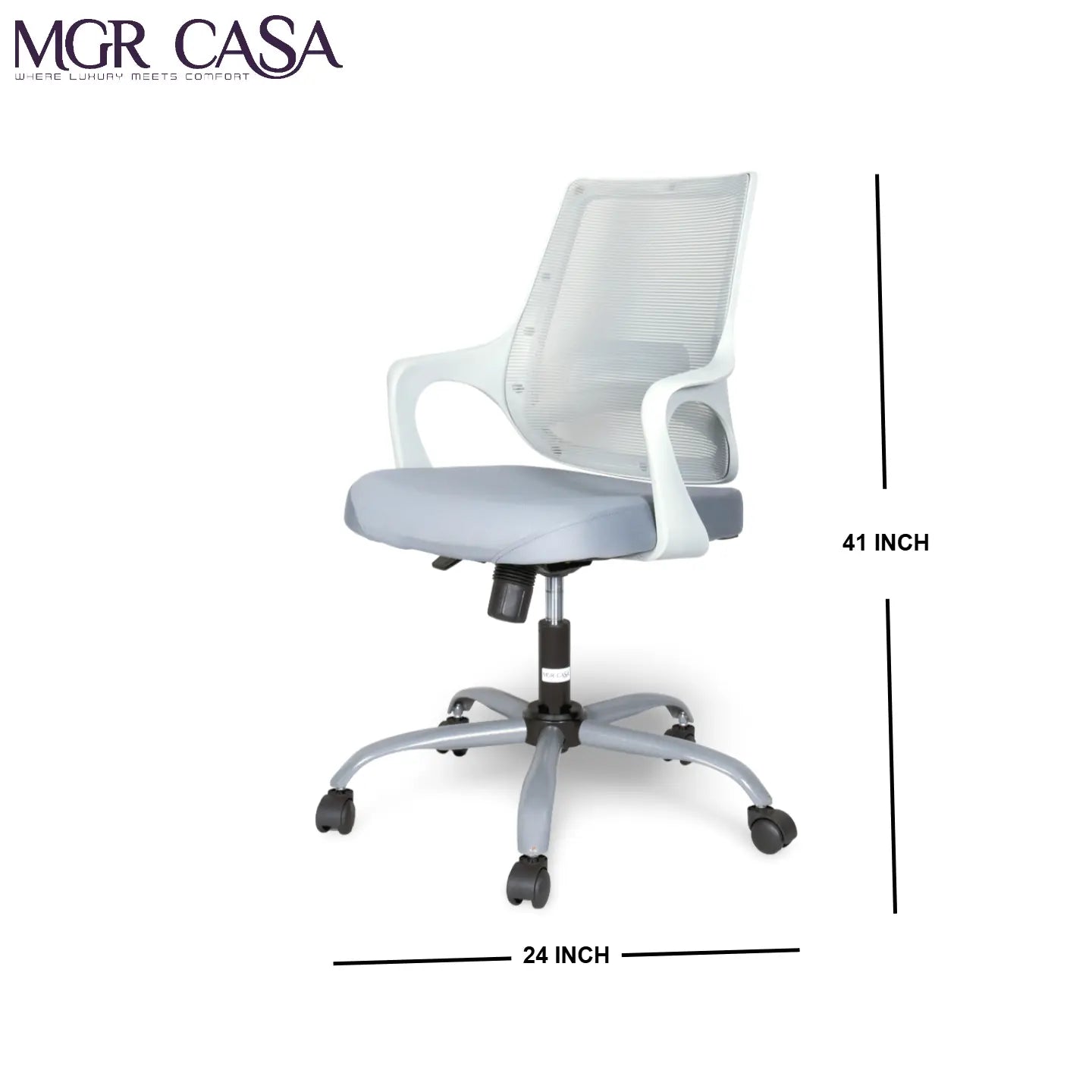 MGR MONO GREY MID-BACK MESH OFFICE CHAIR MGR CASA
