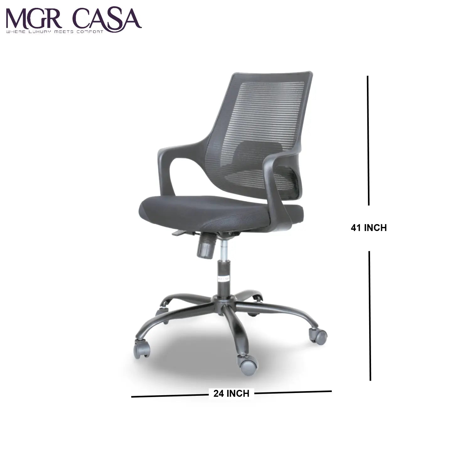 MGR MONO BLACK MID-BACK MESH OFFICE CHAIR MGR CASA