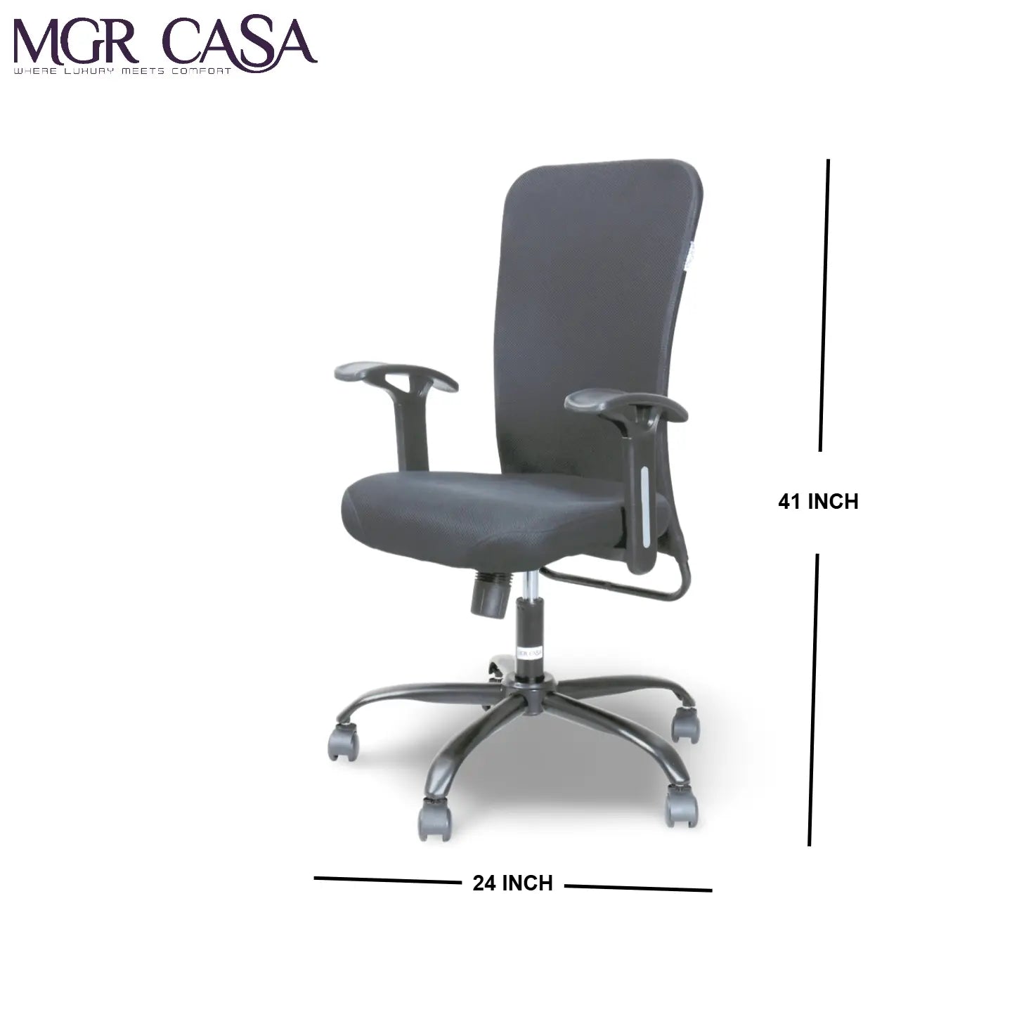 MGR NF BLACK FIX MID-BACK MESH OFFICE CHAIR MGR CASA