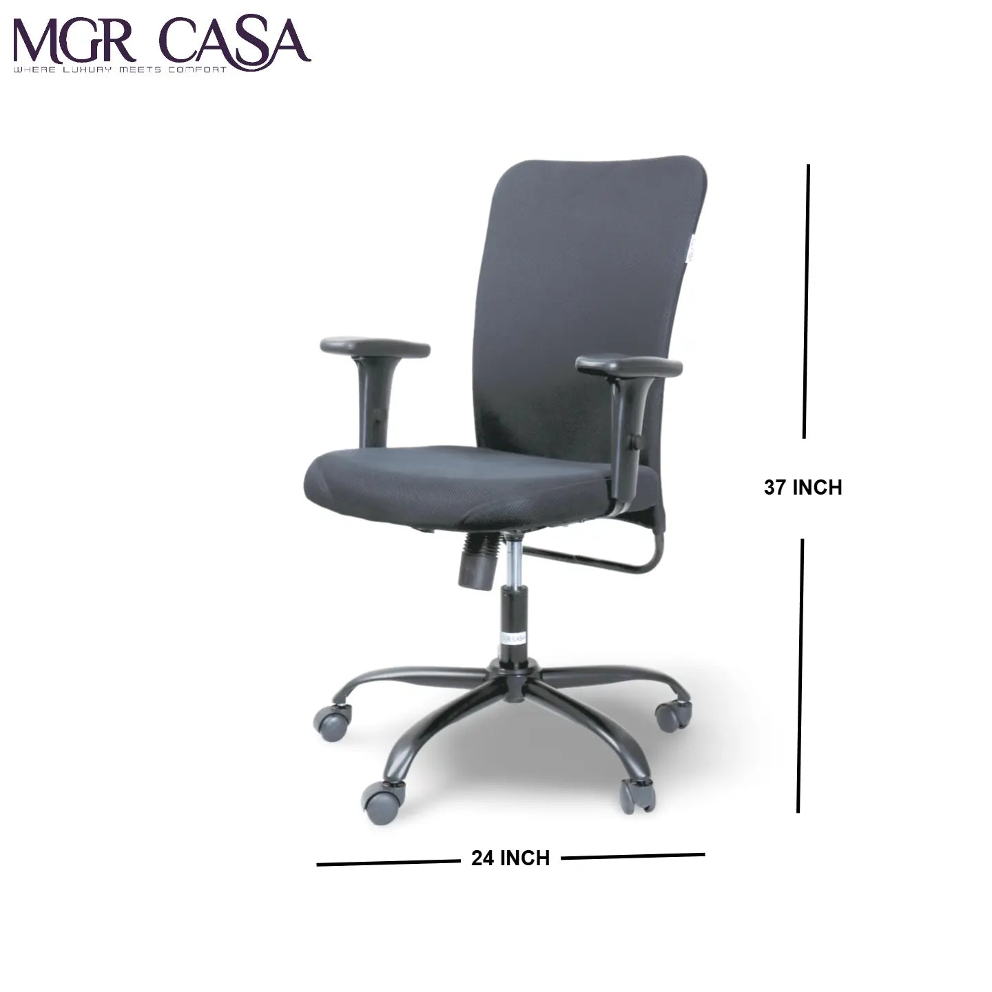 MGR NF UP DOWN BLACK MID-BACK MESH OFFICE CHAIR MGR CASA