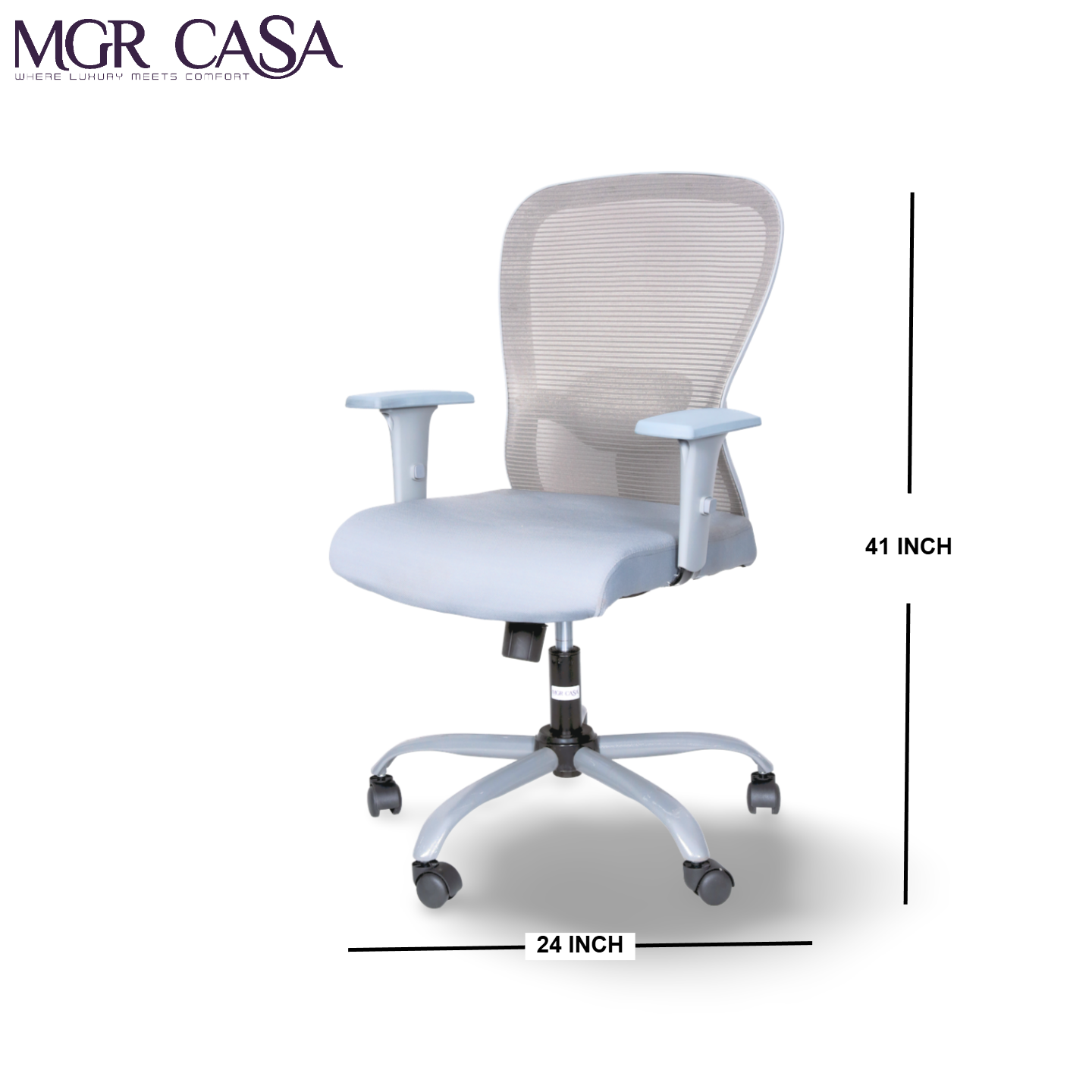 MGR BUTTERFLY GREY MID BACK MESH OFFICE CHAIR