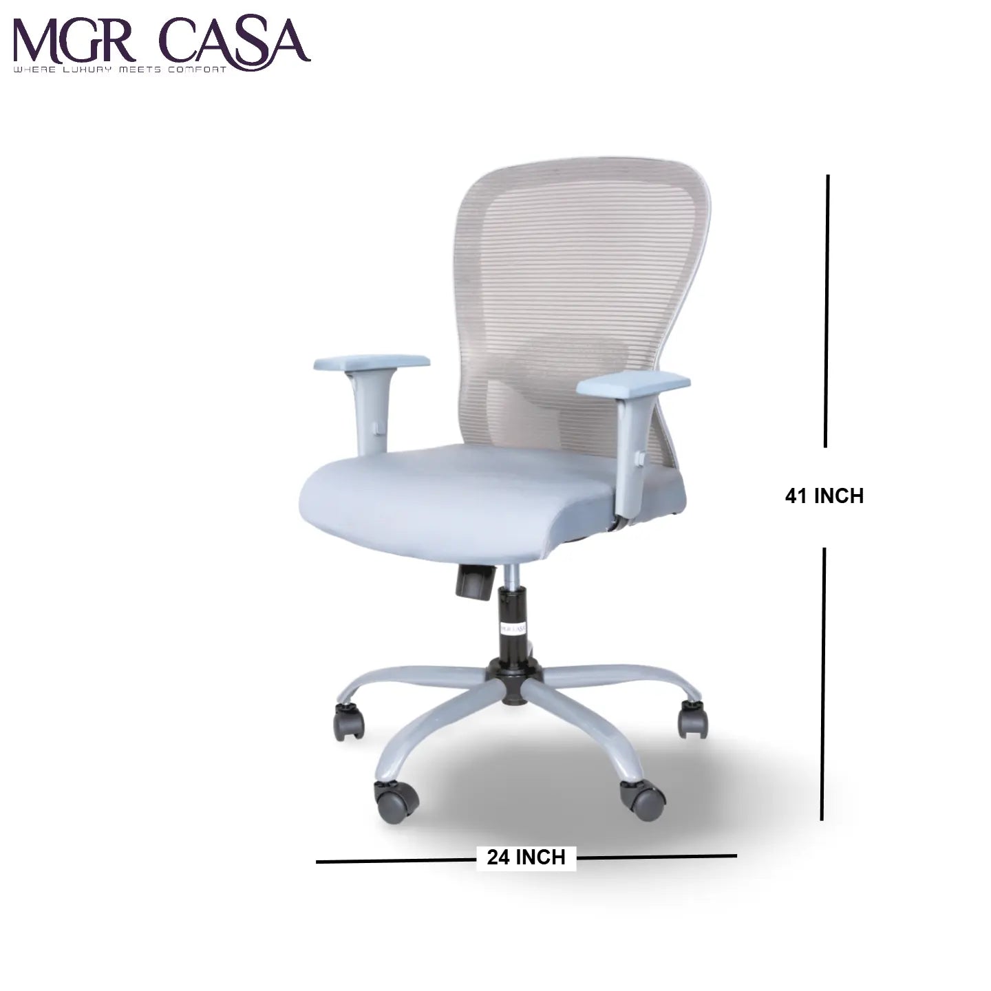 MGR BUTTERFLY GREY MID BACK MESH OFFICE CHAIR MGR CASA