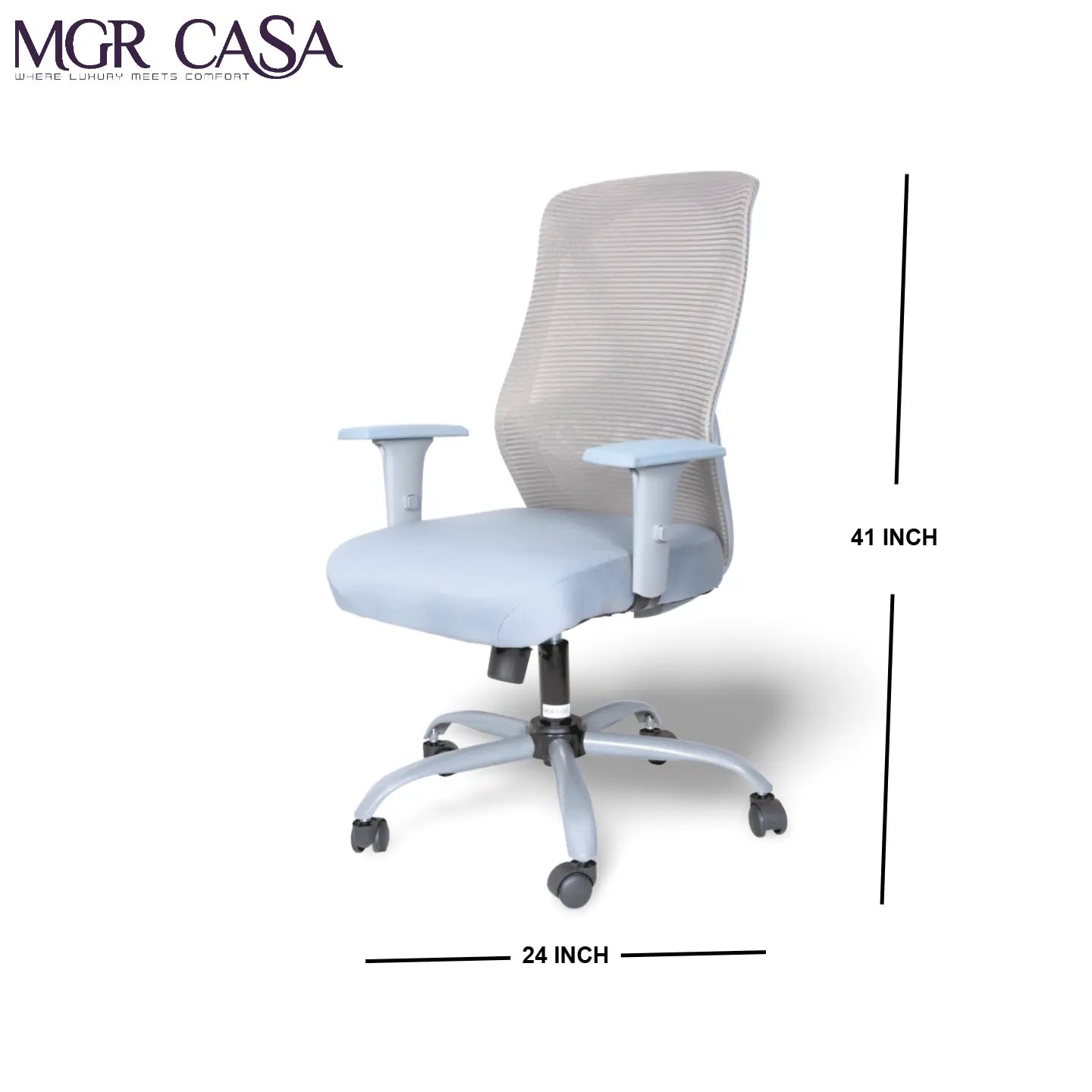 MGR YARIS GREY MID BACK MESH OFFICE CHAIR MGR CASA