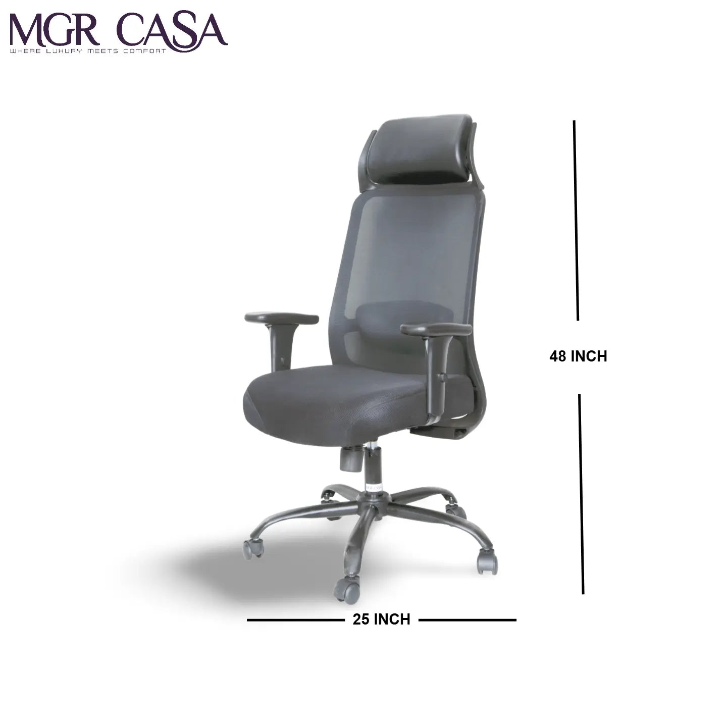MGR ORION BLACK HIGH BACK MESH OFFICE CHAIR MGR CASA