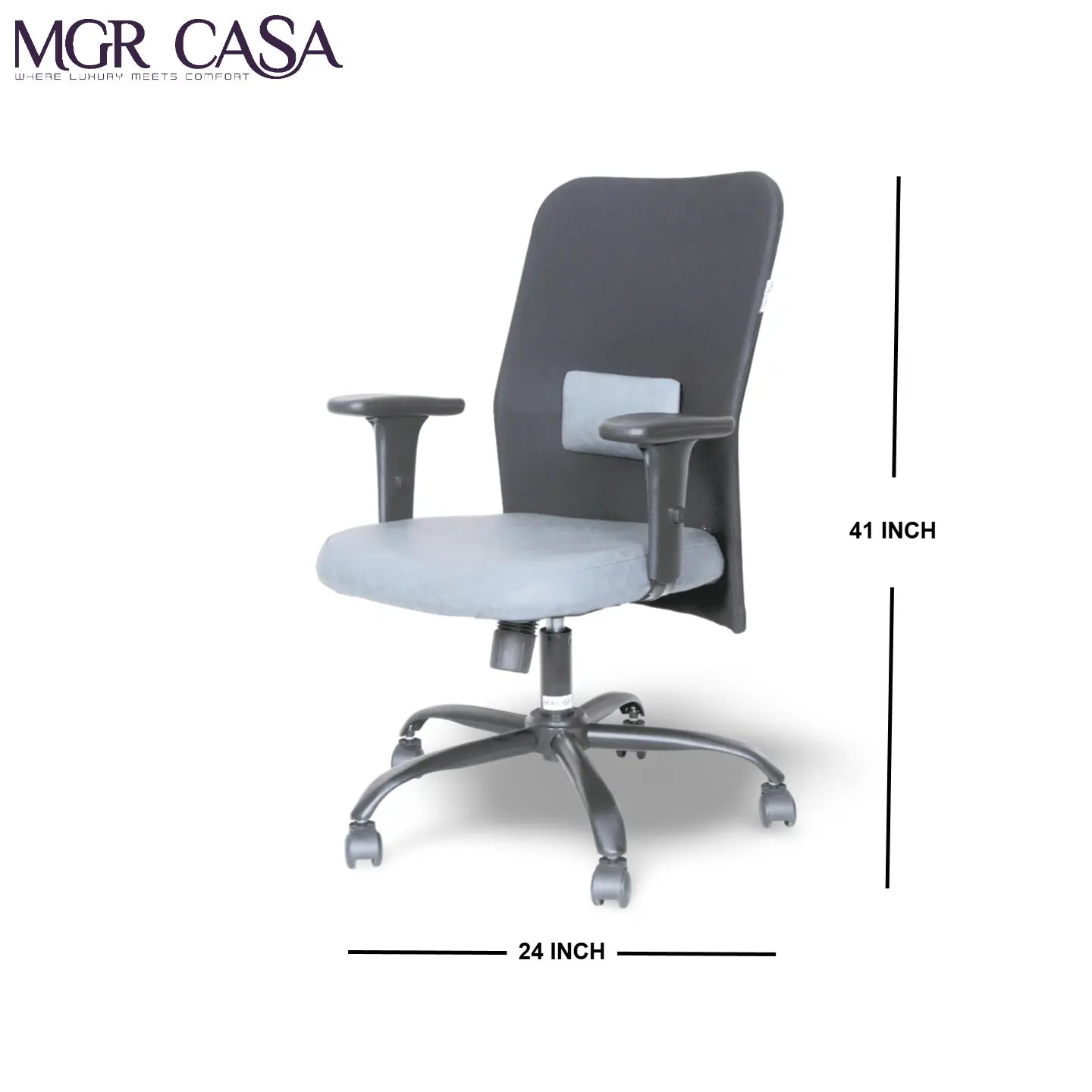 MGR NR BIG BLACK MID BACK MESH OFFICE CHAIR MGR CASA