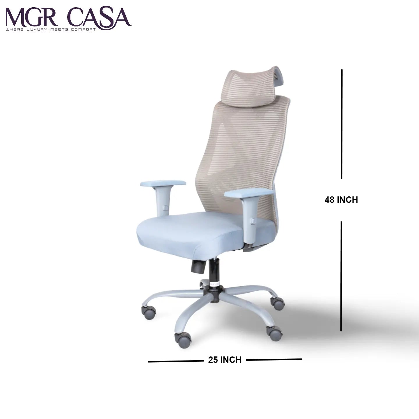 MGR YARIS GREY HIGH BACK MESH OFFICE CHAIR MGR CASA