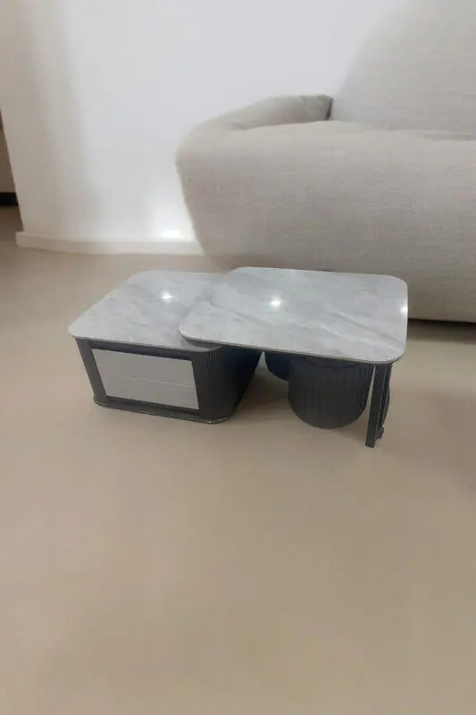 MGR Most Unique 360 Roted Center Table With Two Puffy MGR CASA