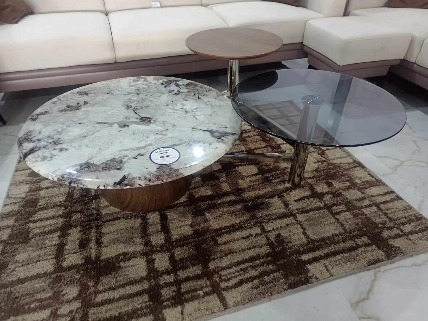 MGR New Classy Centre Table With Marble Glass Or Wood MGR CASA