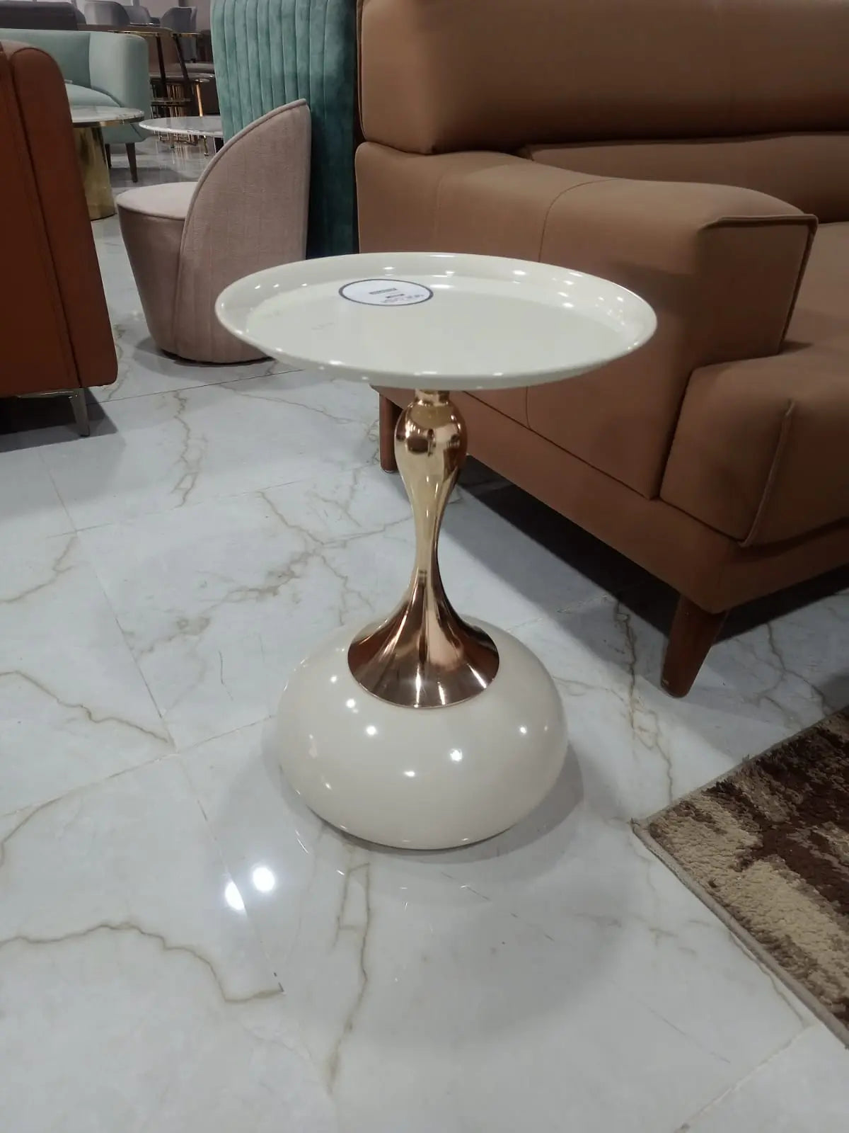 MGR New Metal Corner Table With Ross Gold Look MGR CASA