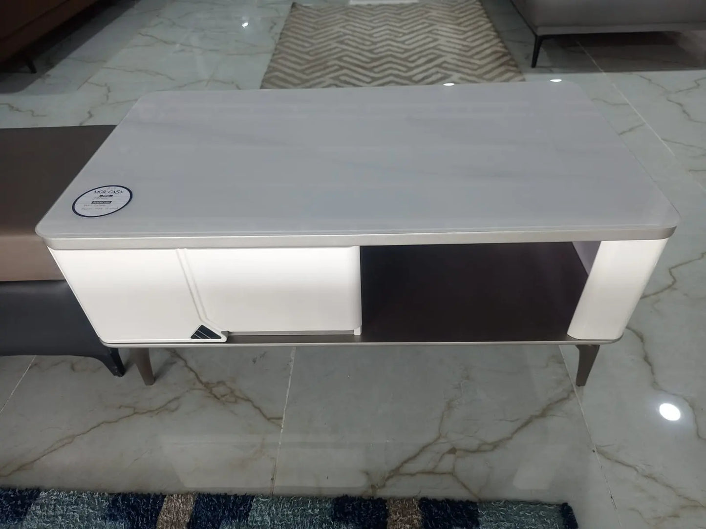 MGR New MDF Center Table With Glass Top MGR CASA