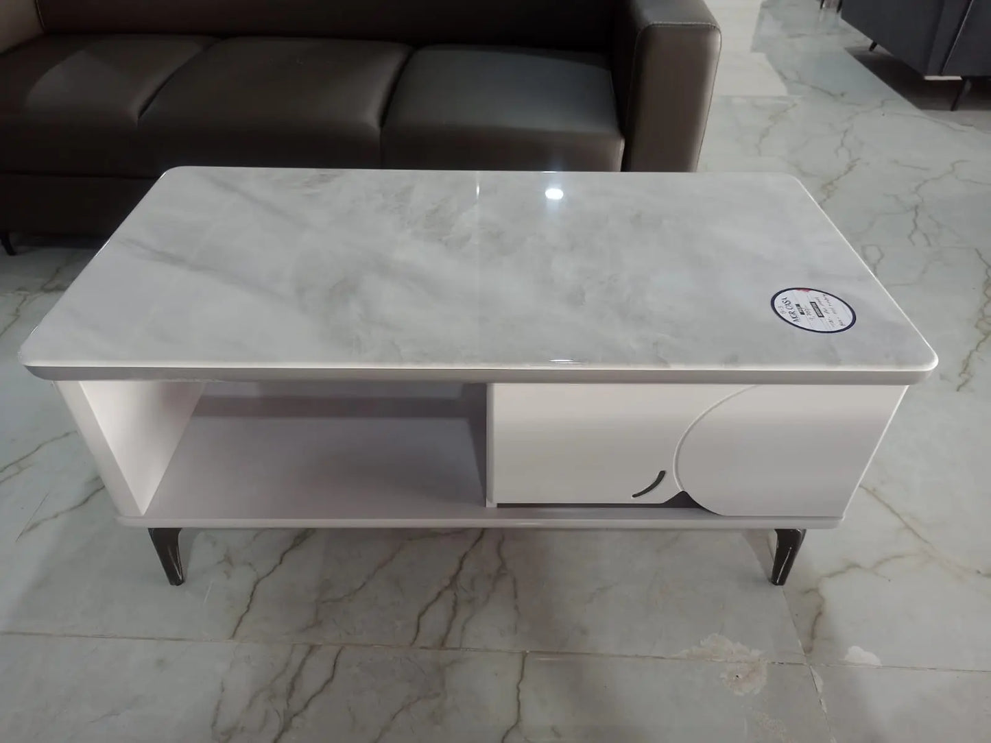MGR New Glass Top Center Table With MDF Base MGR CASA
