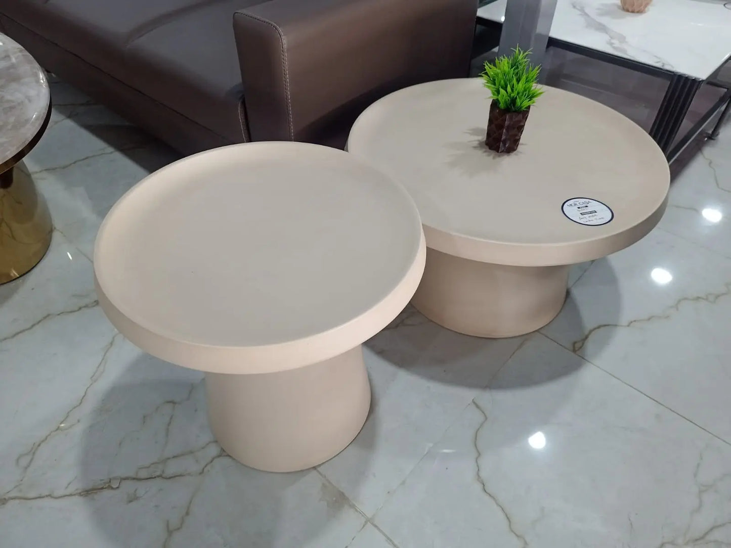 MGR New Fully Metal Body 2 Piece Center Table In Light Brown Colour My Store