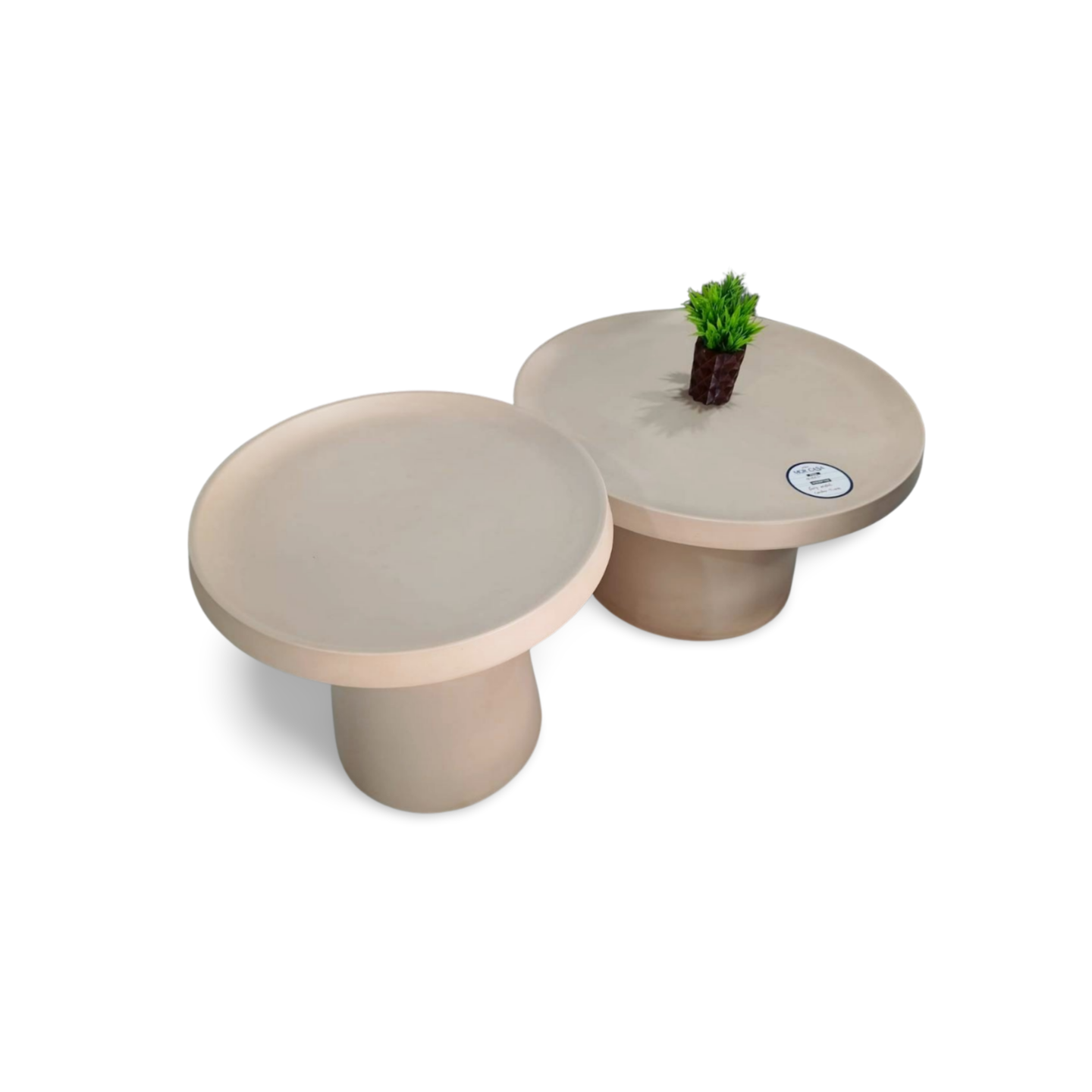 MGR New Fully Metal Body 2 Piece Center Table In Light Brown Colour