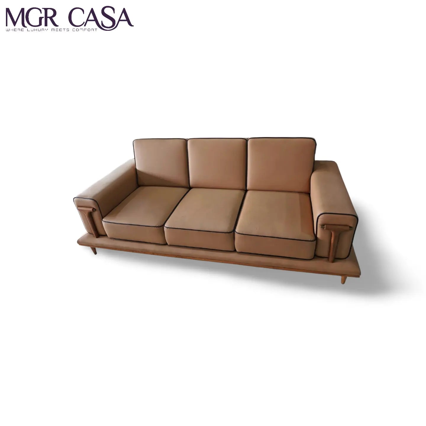 MGR WOODEN LEG , WOODEN FRAME 3 SEATER SOFA MGR CASA