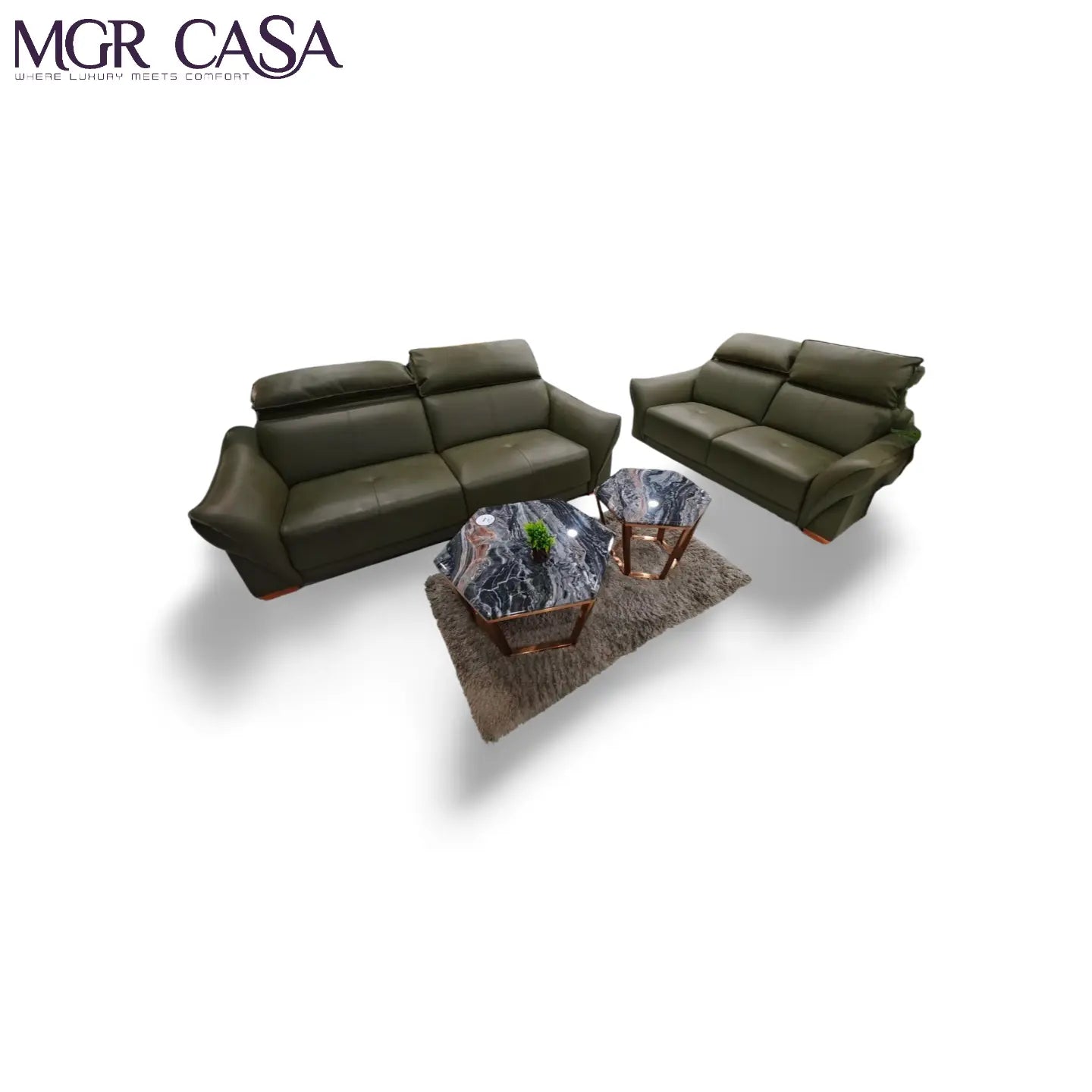 MGR HEADREST ADJUSTABLE HIGHLY COMFORTABLE CUSTOMIZABLE 2 PIECE SOFA MGR CASA