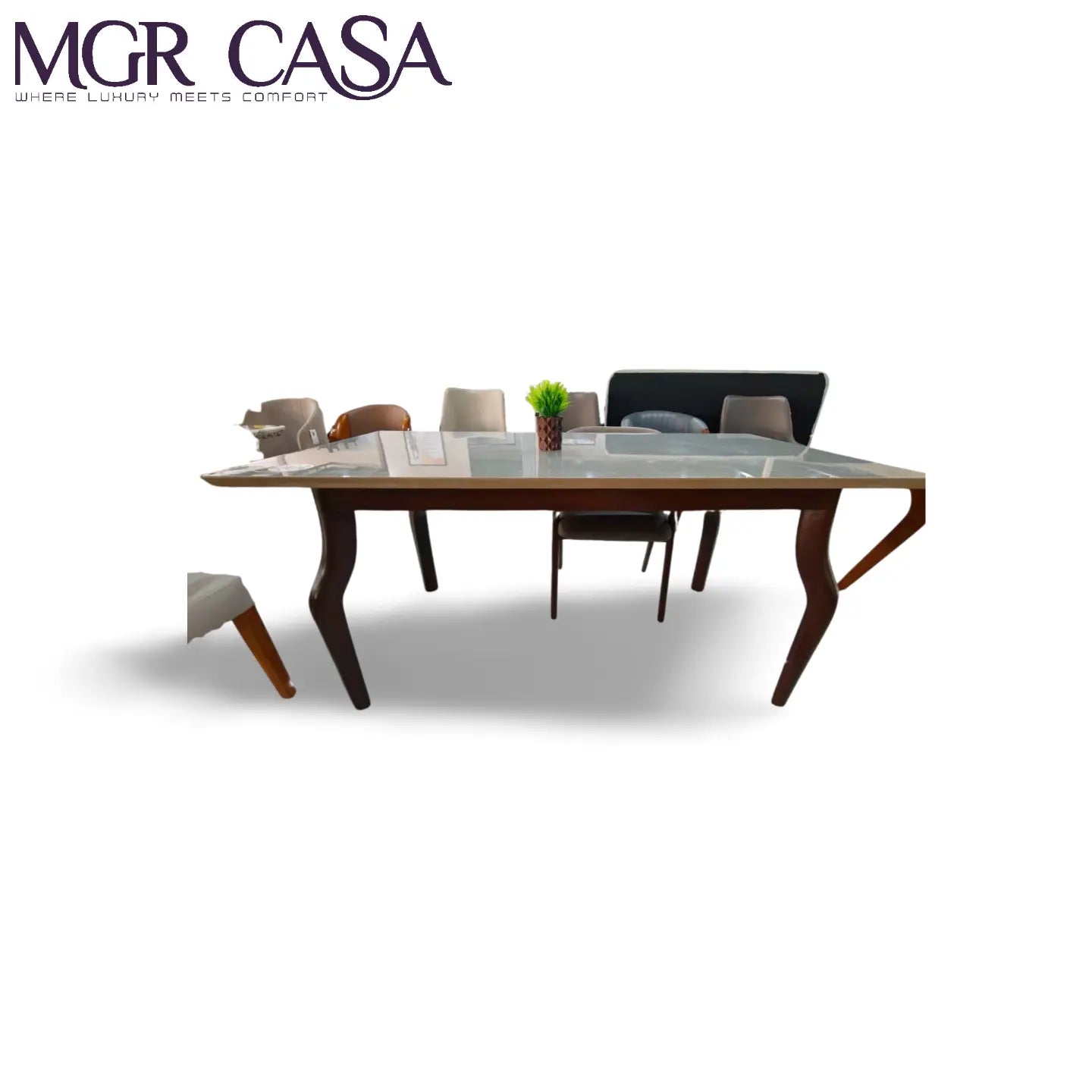MGR WOODEN FOUR LEG BASE FOR 6 SEATER CUSTUMIZABLE DINING TABLE BASE MGR CASA