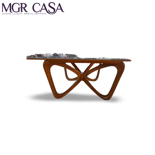 MGR BUITERFLY TEAK WOOD BASE FOR 6 SEATER CUSTUMIZABLE DINING TABLE BASE