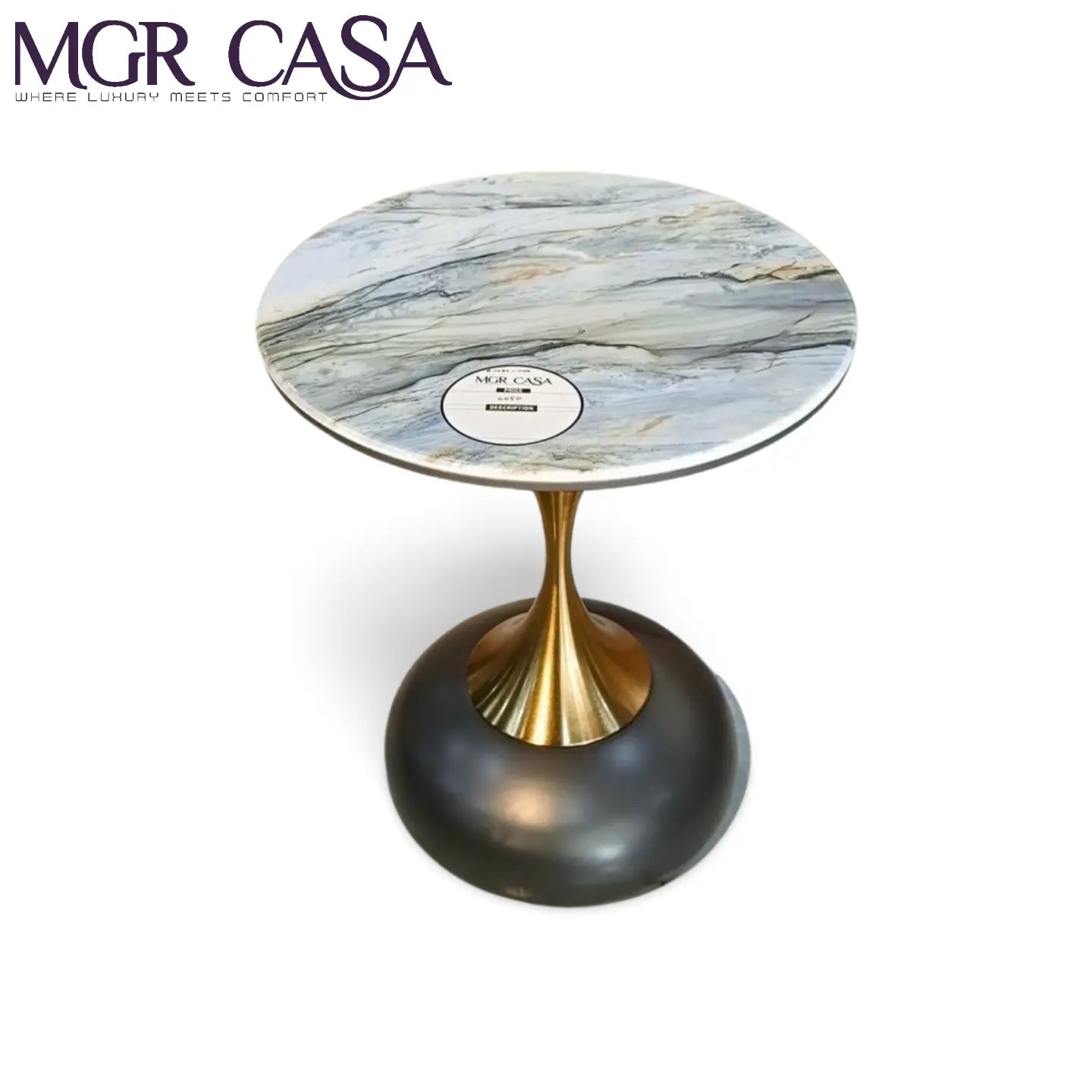 MGR ARTIFICIAL TOP METAL SSPVD BASE CORNER TABLE MGR CASA