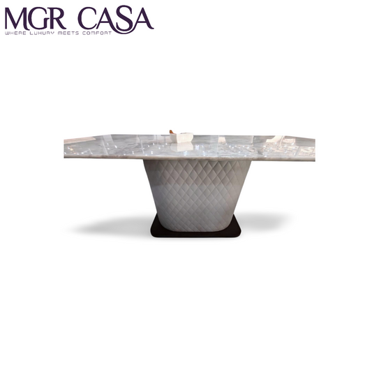 MGR REXINE COATED  BASE FOR 6 SEATER CUSTUMIZABLE FABRIC DINING TABLE BASE