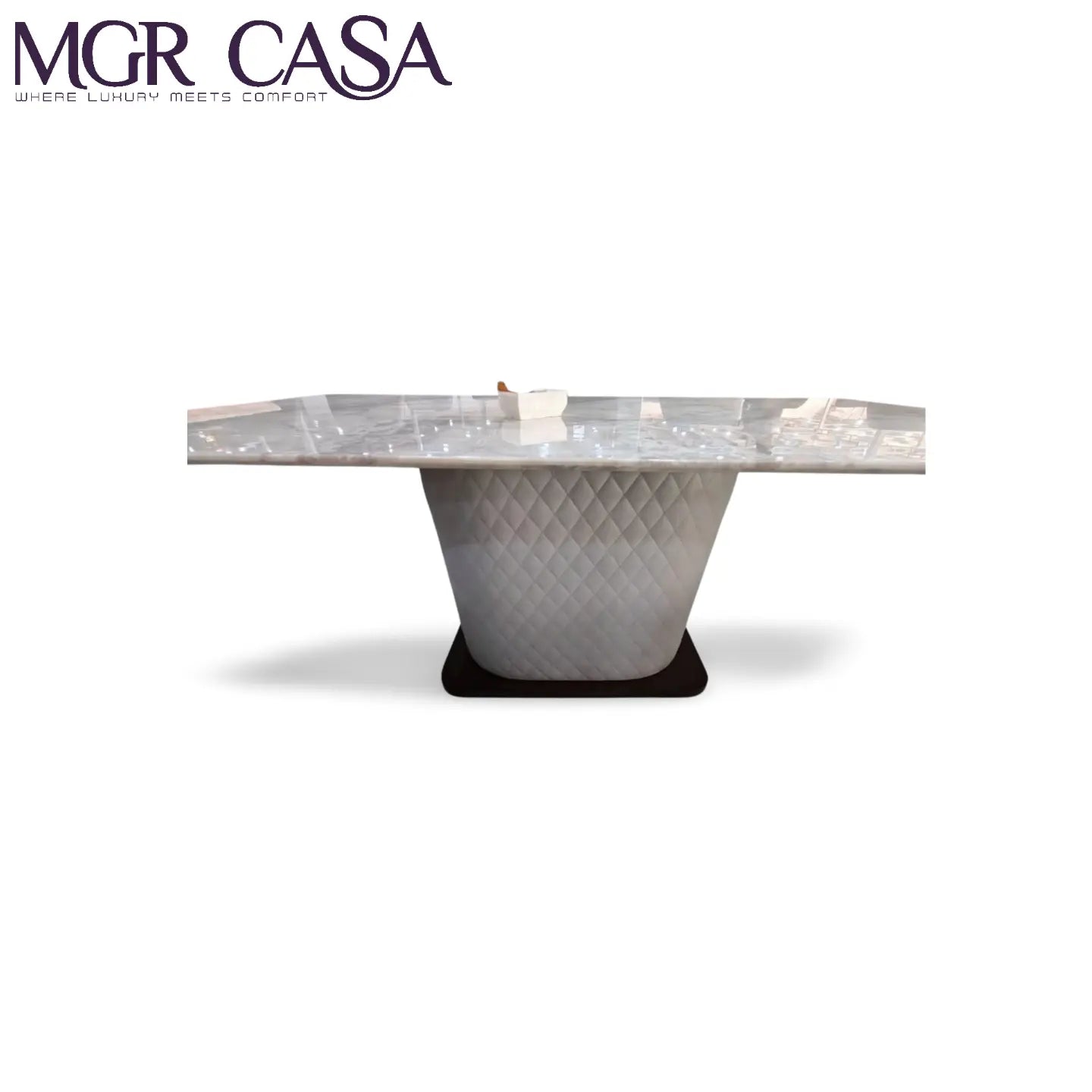MGR REXINE COATED BASE FOR 6 SEATER CUSTUMIZABLE FABRIC DINING TABLE BASE MGR CASA