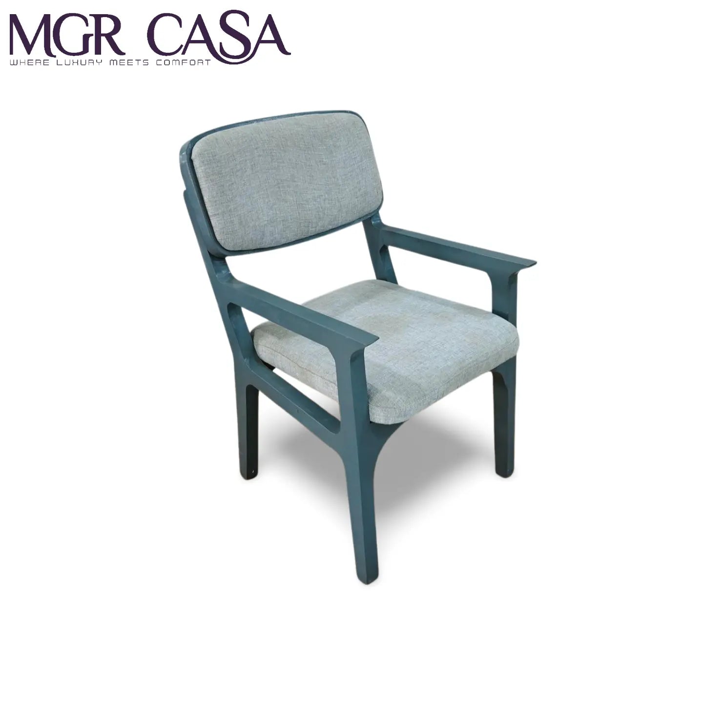 MGR TEAK WOOD FRAME CUSTOMIZABLE FANCY LOOK DINING CHAIR MGR CASA