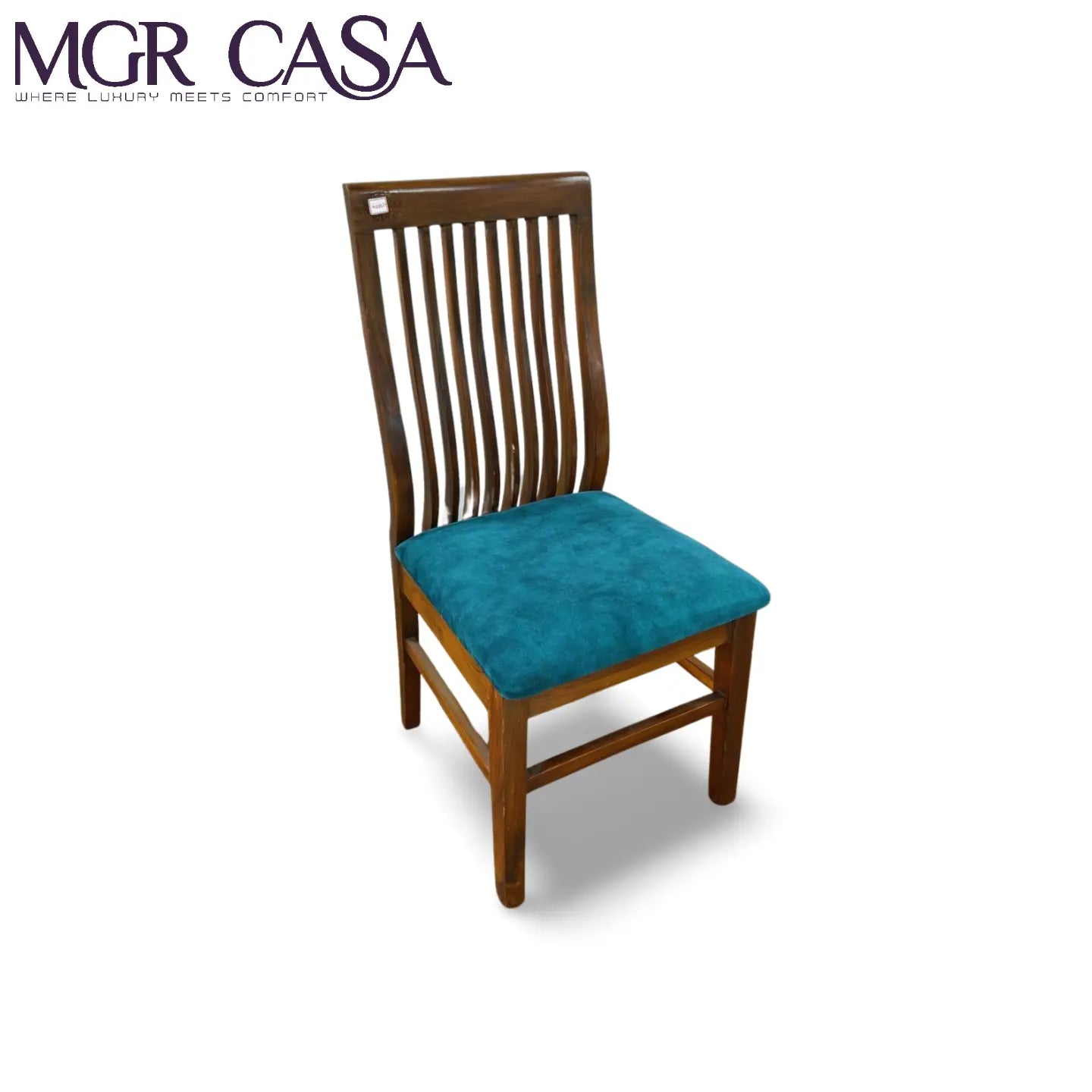 MGR TEAK WOOD FRAME CUSTOMIZABLE HIGH BACK DINING CHAIR MGR CASA