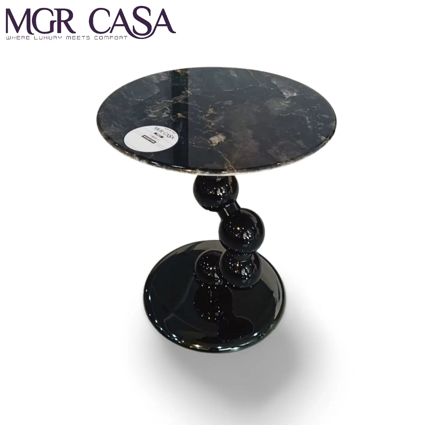 MGR TRENDING DESIGN ARTIFICIAL MARBLE TOP METAL BASE CORNER TABLE MGR CASA