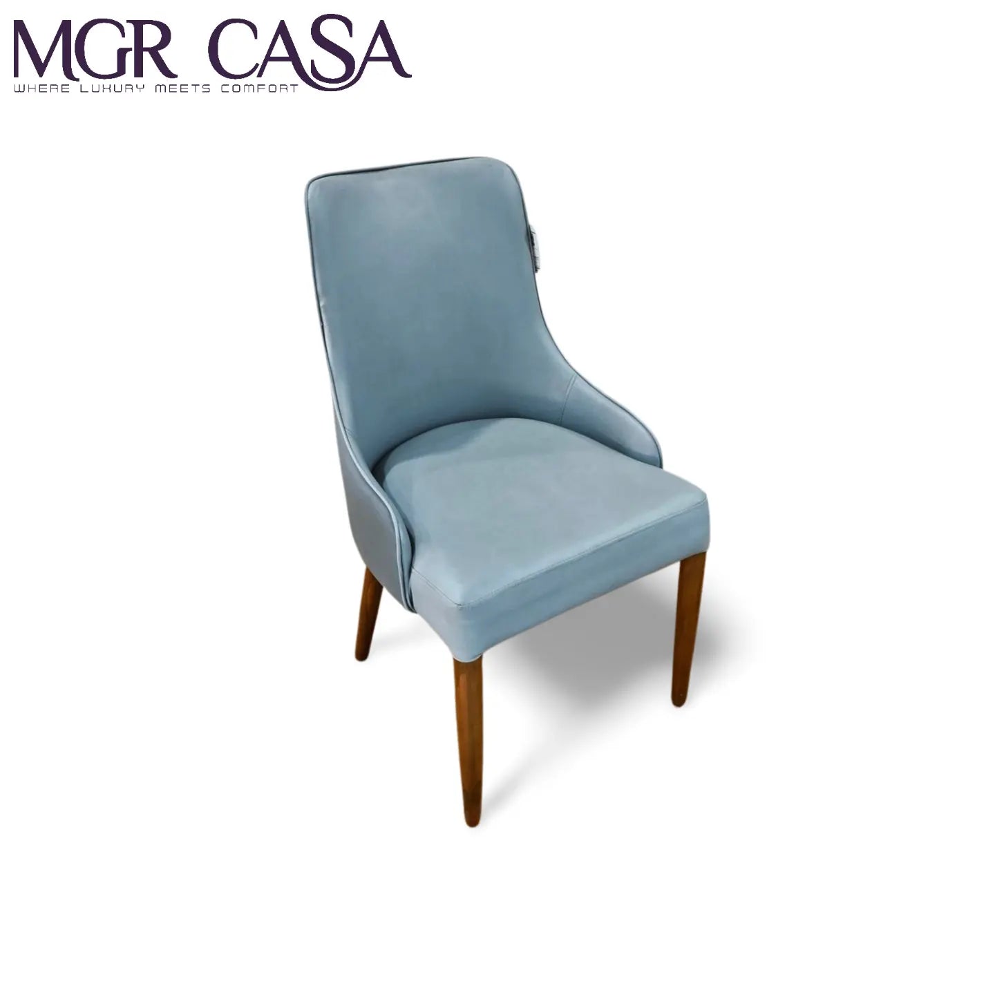 MGR TEAK WOOD FRAME CUSTOMIZABLE HIGH BACK DINING CHAIR MGR CASA