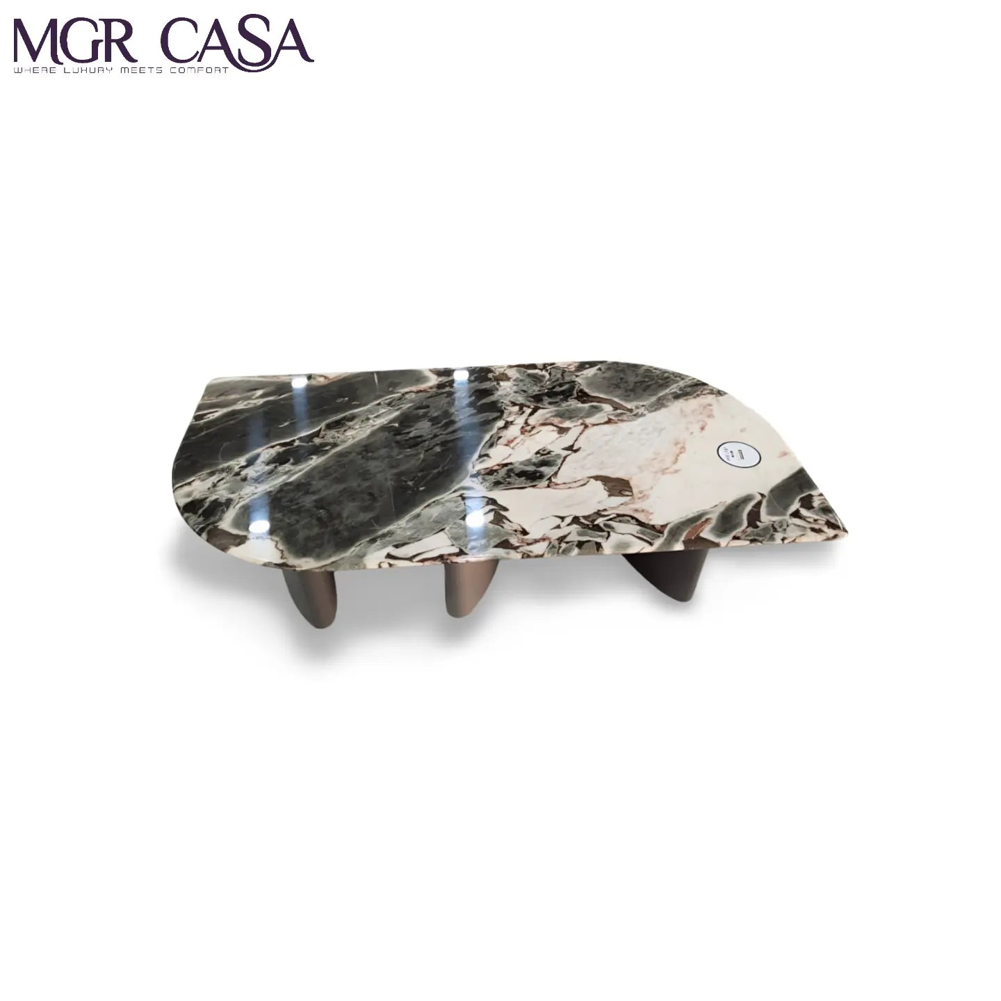 MGR MARBLE TOP WOODEN VASE CENTER TABLE MGR CASA