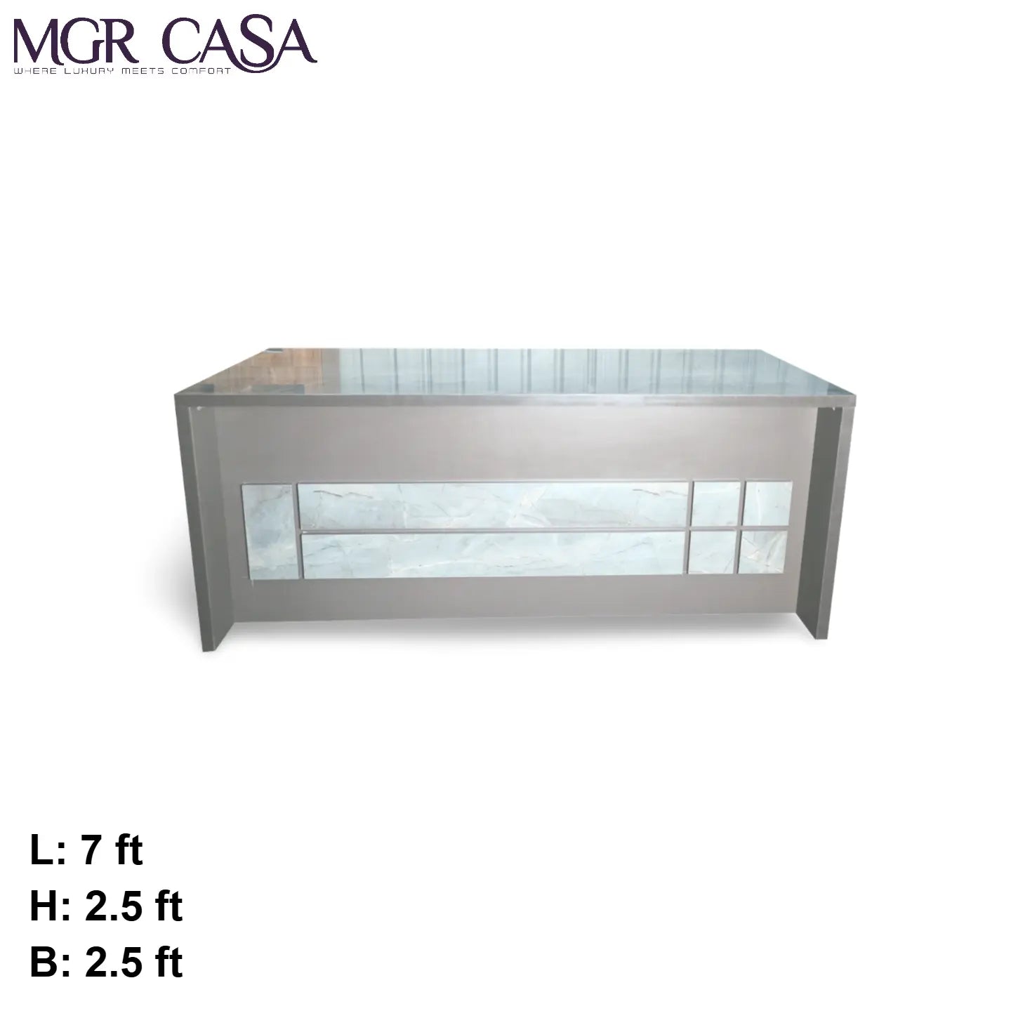 MGR UV COATED ENGINEERING WOOD TOP SIZE CUSTUMIZABLE OFFICE TABLE MGR CASA