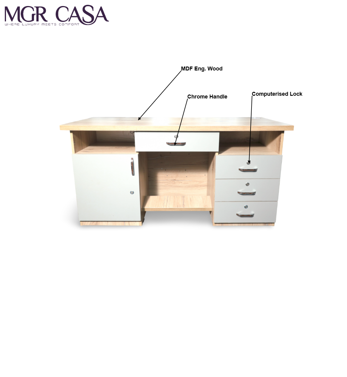 MGR ENGINEERING WOOD SIZE CUSTUMIZABLE OFFICE TABLE