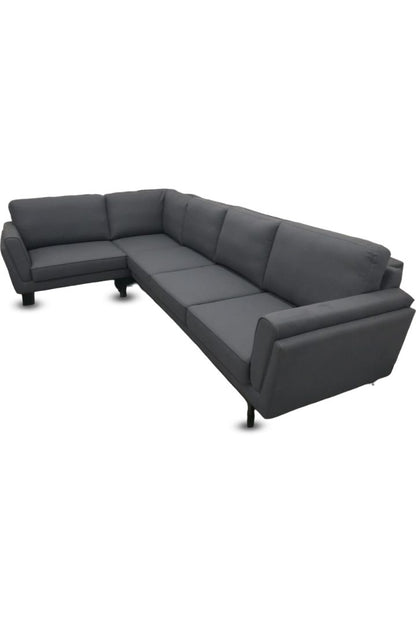 MGR Elevate Velvet 5 Seater Sofa In Grey Colour